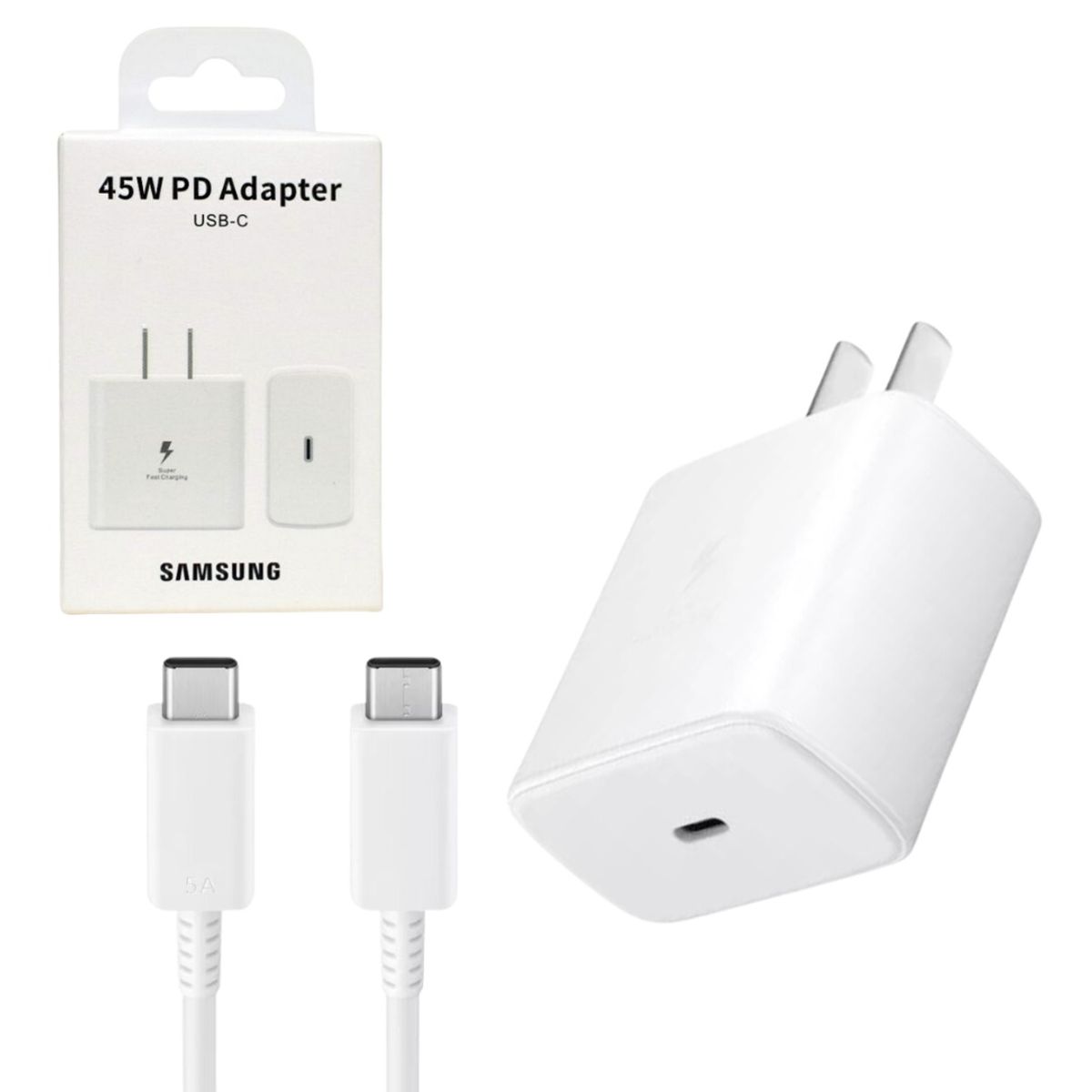 SAMSUNG - CARGADOR PARA SAMSUNG DE 45W BLANCO