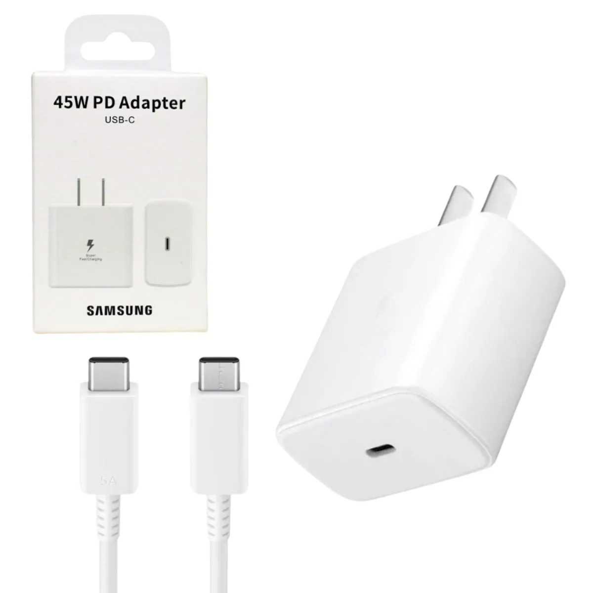 SAMSUNG - CARGADOR PARA SAMSUNG DE 45W BLANCO