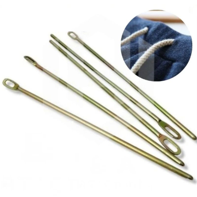 GENERICO - Aguja Grande para Pasar Pita Cordón Punta Roma por 5 Unid.