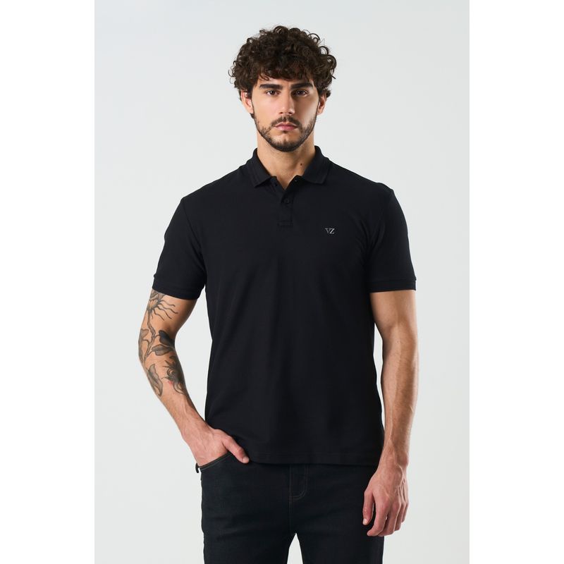 VELEZ - Vélez Polo Manga Corta Essential Para Hombre Textura Negro