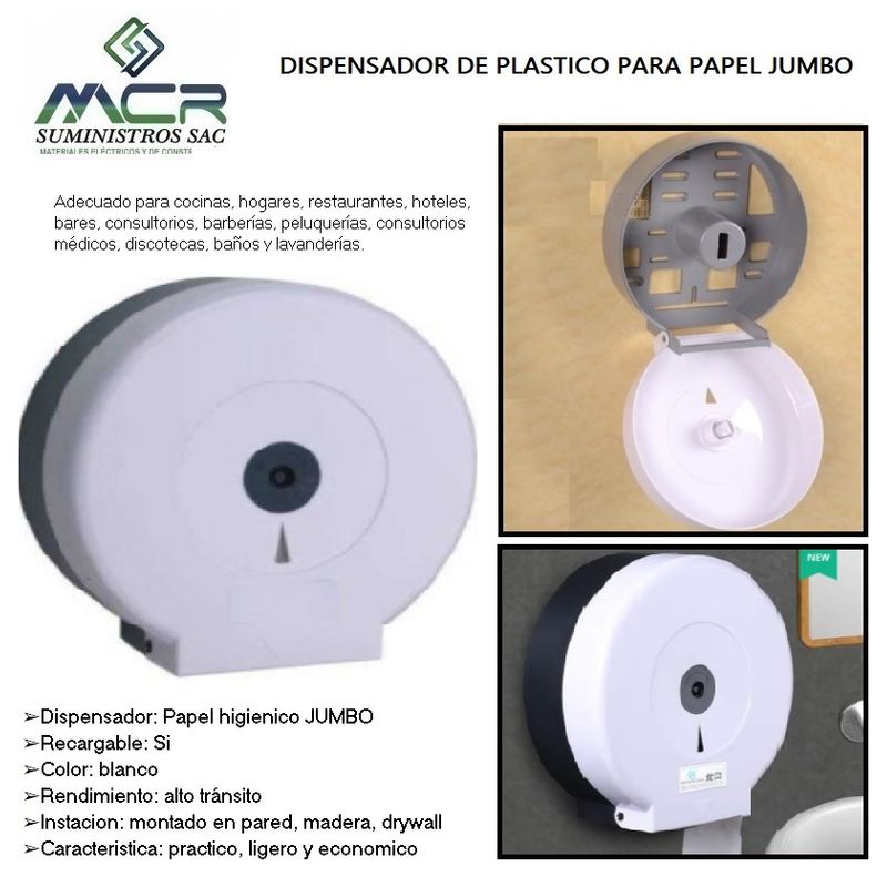 GENERICO - DISPENSADOR PLASTICO PARA PAPEL JUMBO