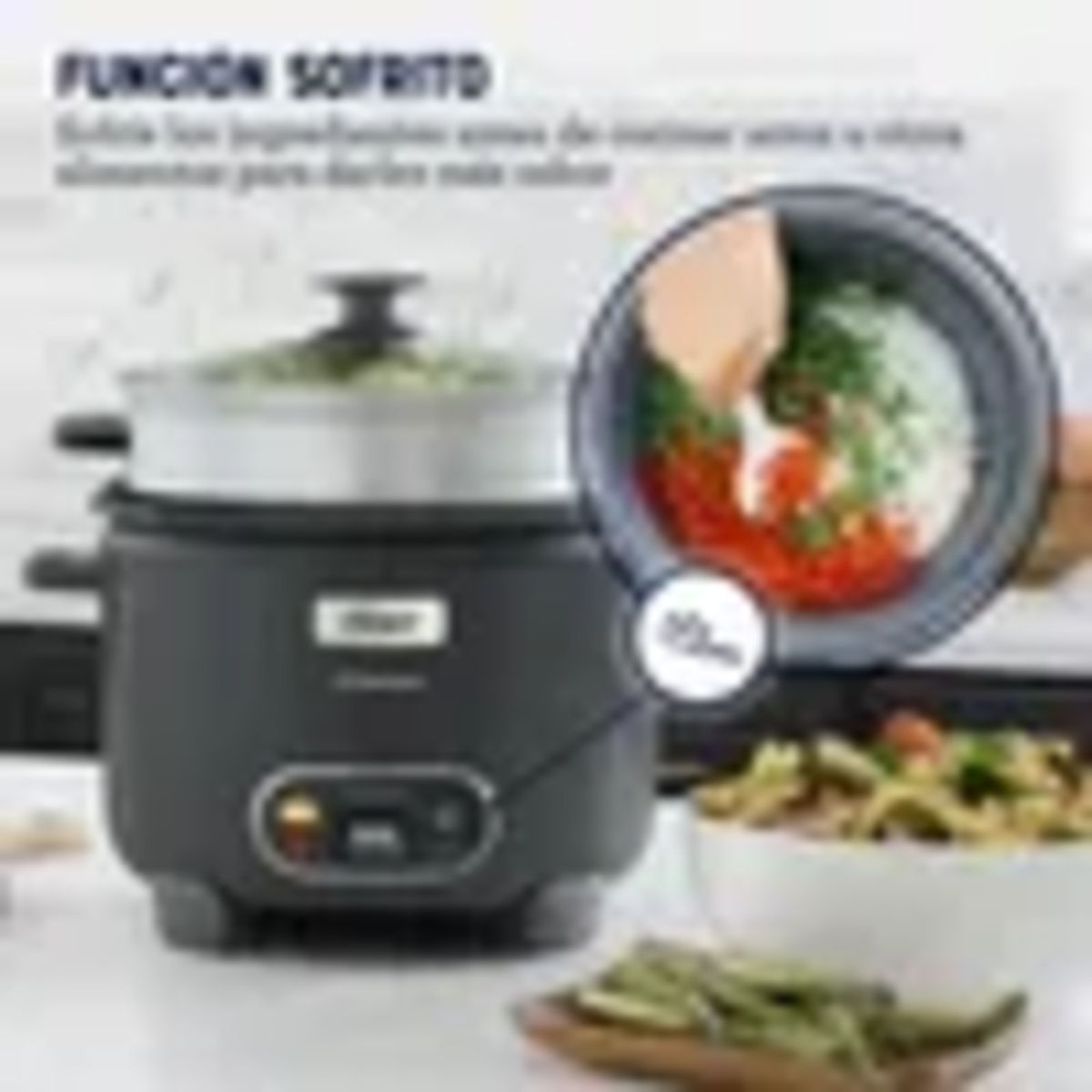 OSTER - Arrocera Oster 15 Tazas Con Recubrimiento Diamondforce Con Función De Sofrito Y Vaporera CKSTRC15DFSKE