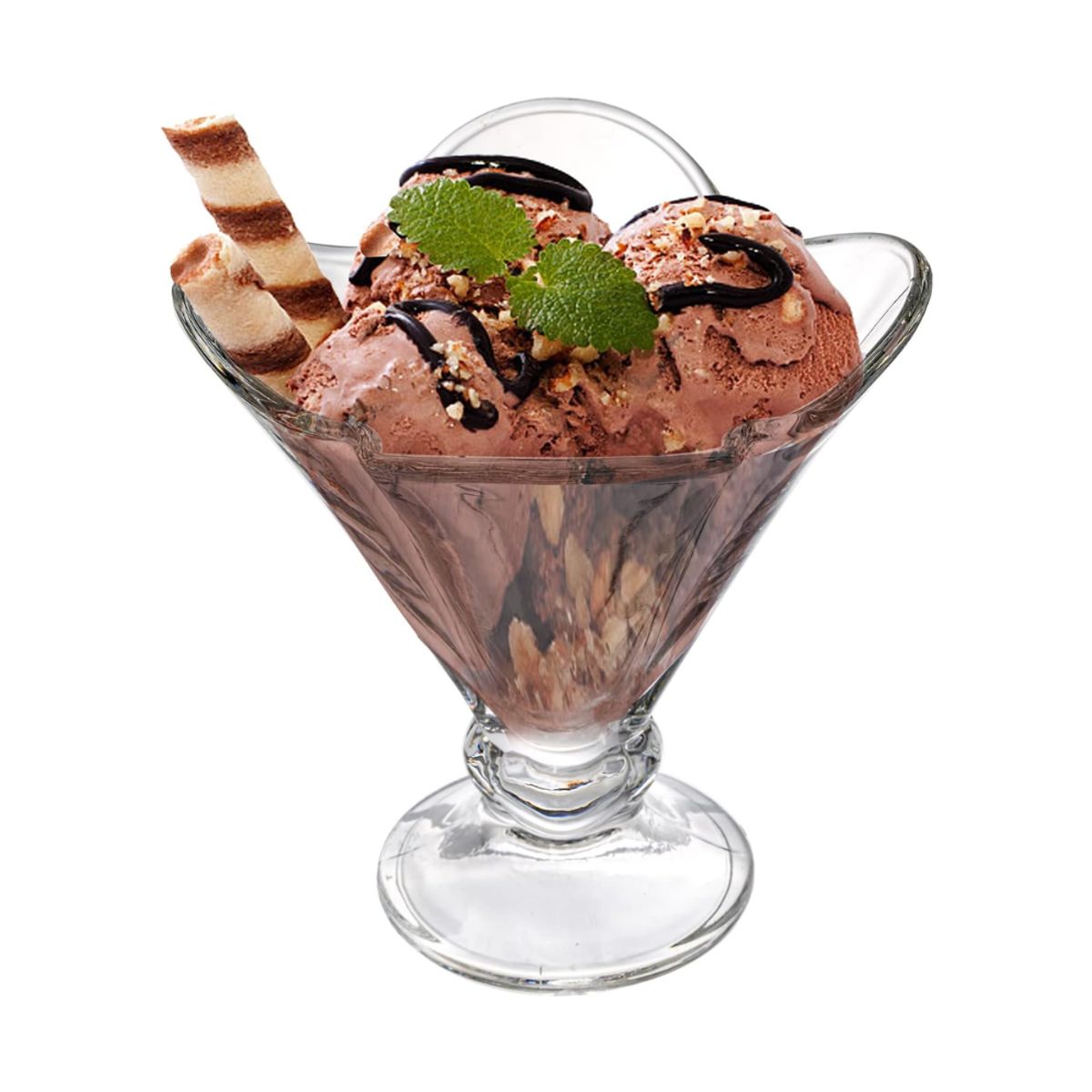 HYGGE - Set de 6 Copas de Vidrio para Postre Cónico 200 ml