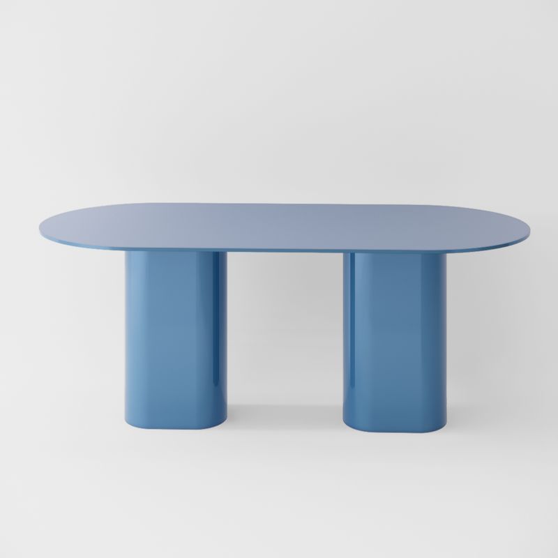 GENERICO - Mesa Comedor Sleek 6 Sitios - Blue Metal