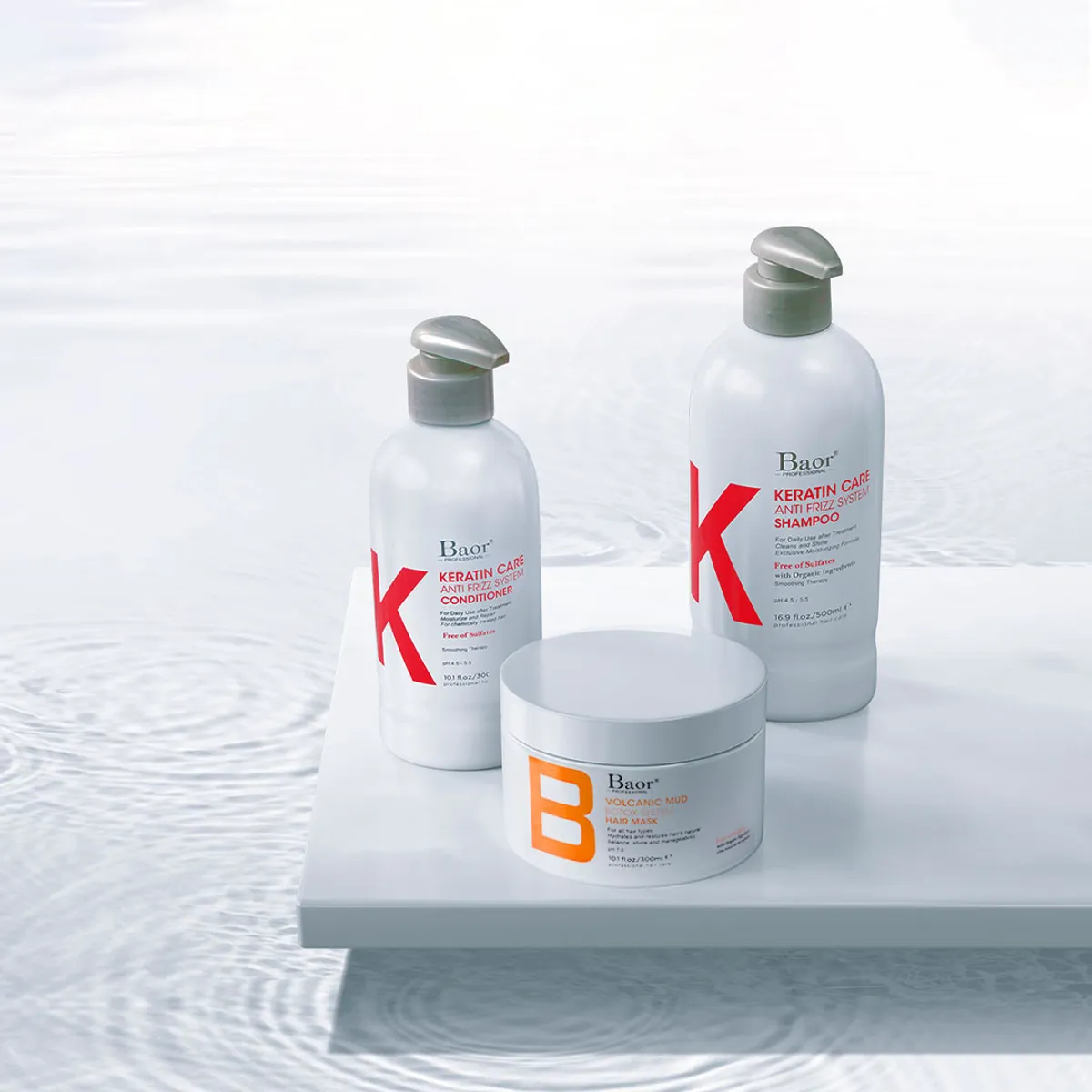 BAOR PROFESSIONAL - BAOR TRIPACK Shampoo K 500 ml + Conditioner K 300 ml + Mask B 300 ml