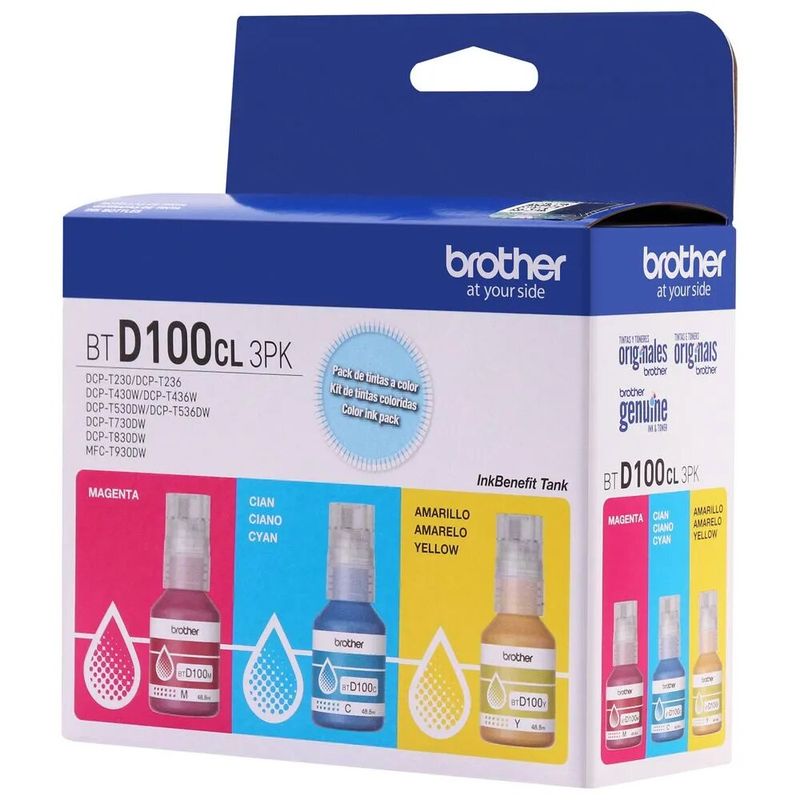 BROTHER - Tripack de Tintas Brother BTD100CL 3PK Colores