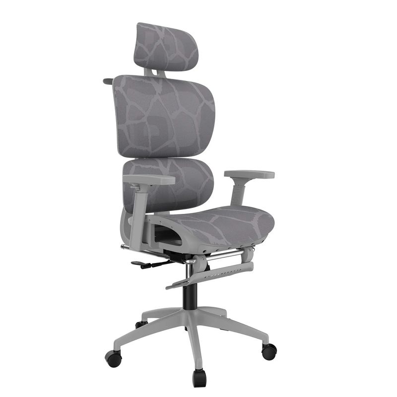 GENERICO - Silla Ergonómica Madrid con Reposabrazos 4D y Soporte Lumbar