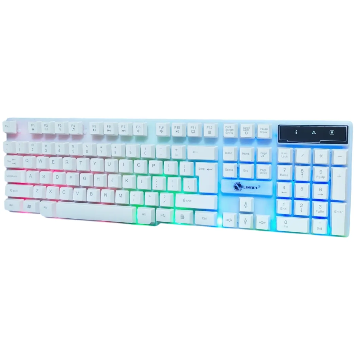 GENERICO - Teclado para Pc Laptop Gamer Alambrico Luz RGB Blanco TX30