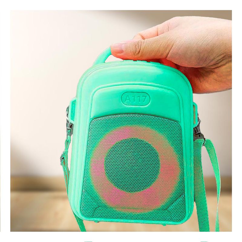 GENERICO - Pack2 Parlante para Exteriores en Verde Y+Regalo Stickers