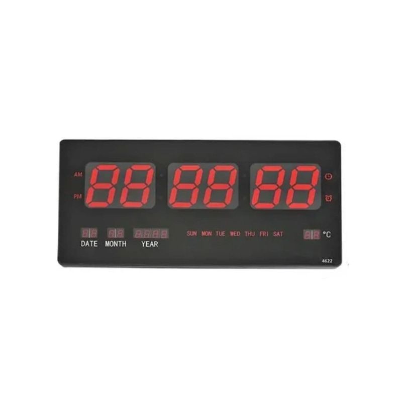 GENERICO - Pack2 Reloj Digital de Pared de 455x225cm en Negro