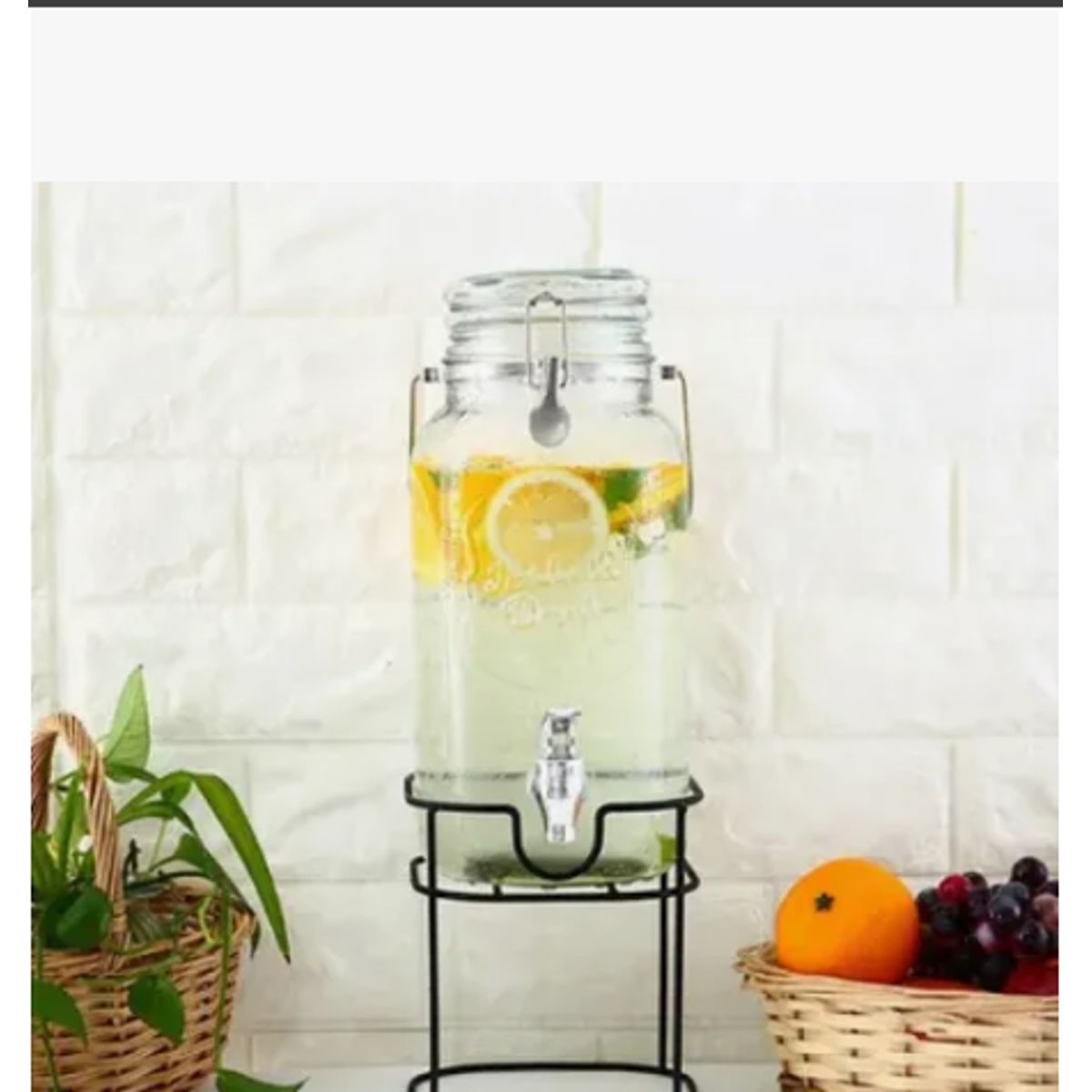 GENERICO - Dispensador De Vidrio Moderno Blanco