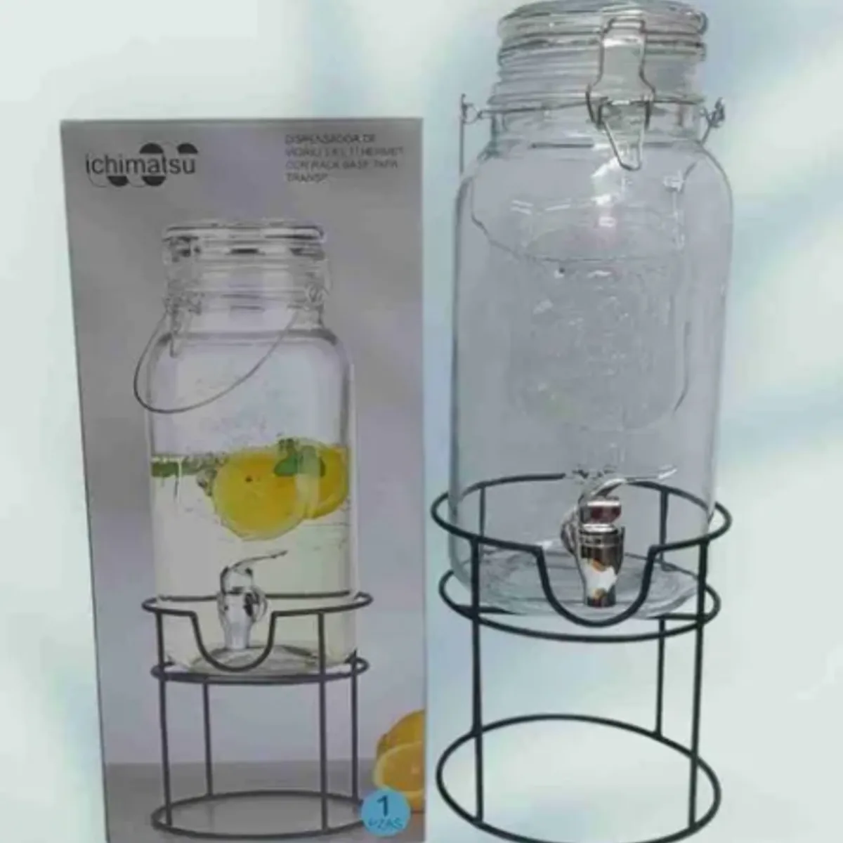 GENERICO - Dispensador De Vidrio Moderno Blanco