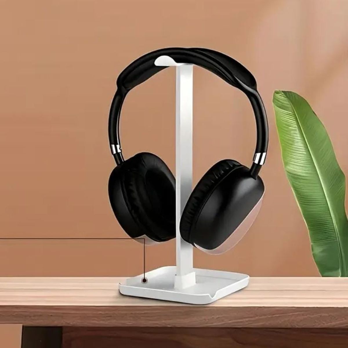 GENERICO - Soporte de Audífonos Auriculares para Escritorio Blanco
