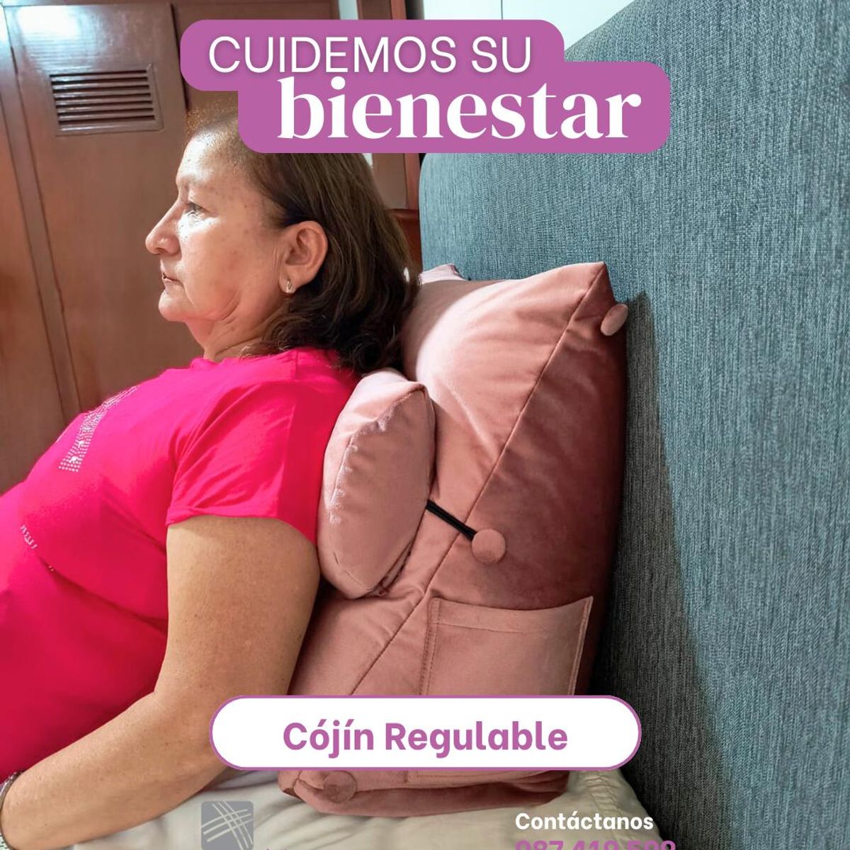 Cojín Anatómico Para Espalda ¡Regulable en diferentes posiciones, marca AMADEUS HOME - Foto Principal