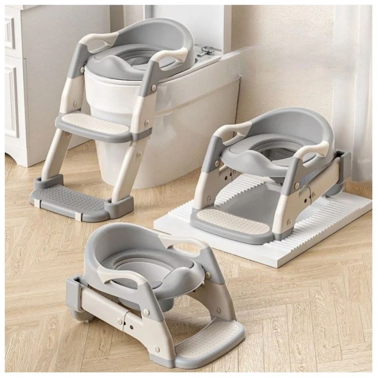 GENERICO - Escalera con Bacín de Entrenamiento 2 en 1 para Bebé - Color Aleatorio