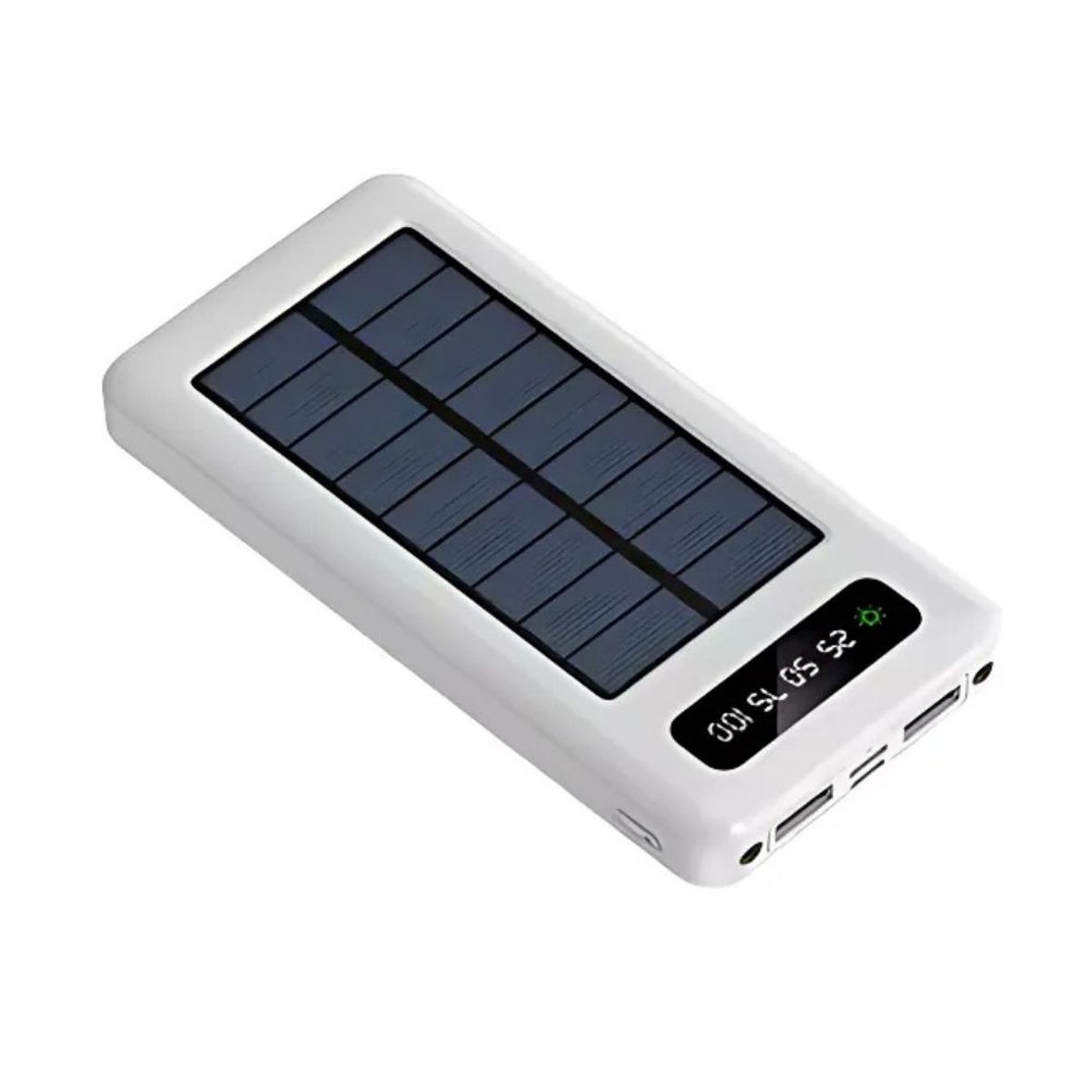GENERICO - PowerBank Solar Portátil de 40000 mAh Con Cables Blanco Sanci