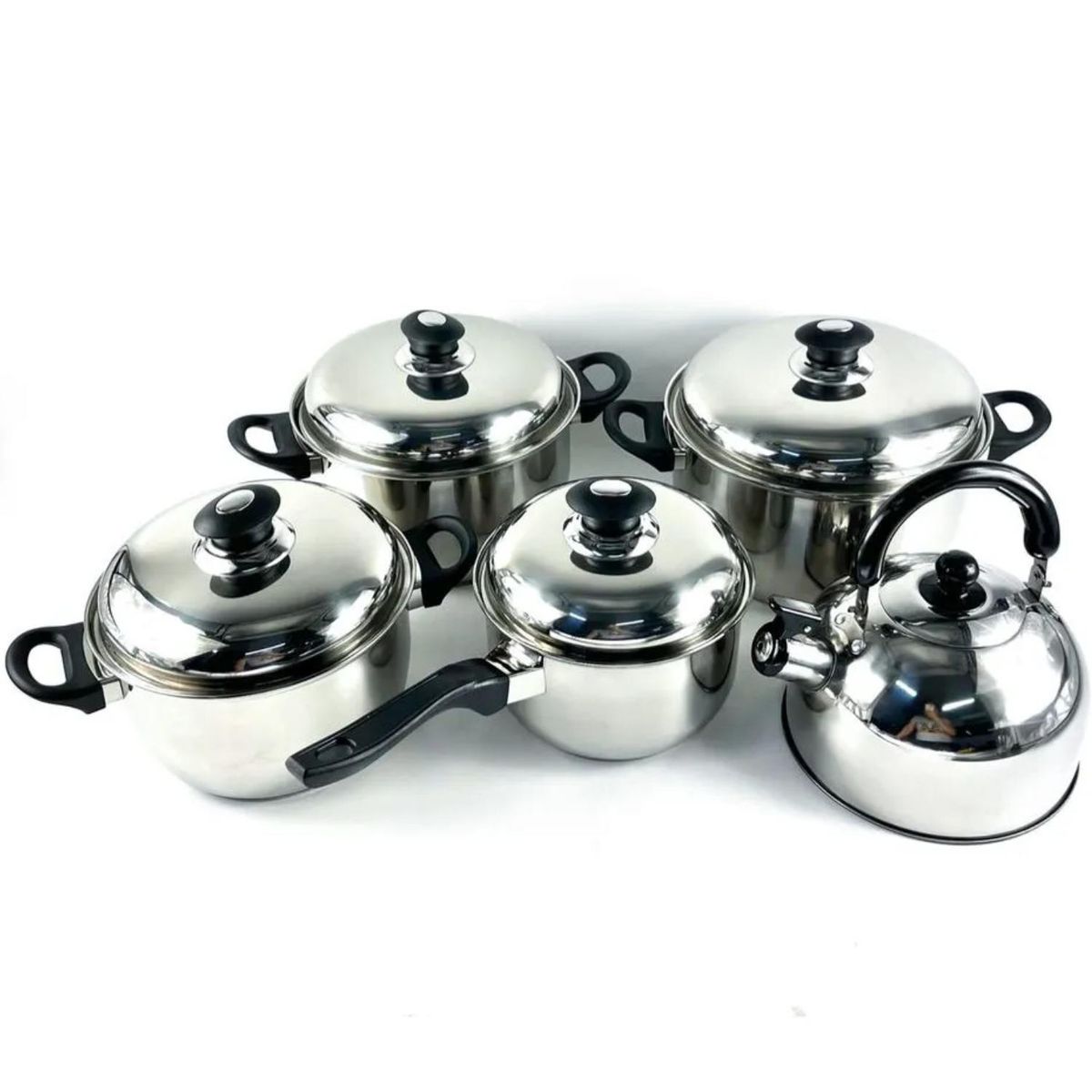 ICHIMATSU - Juego Ollas Camelia de 10 Piezas aceros oxidables