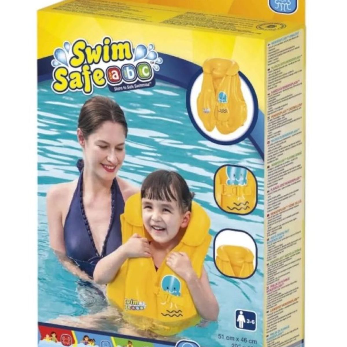 BESTWAY - Chaleco Salvavidas Inflable Niños 3-6 Años