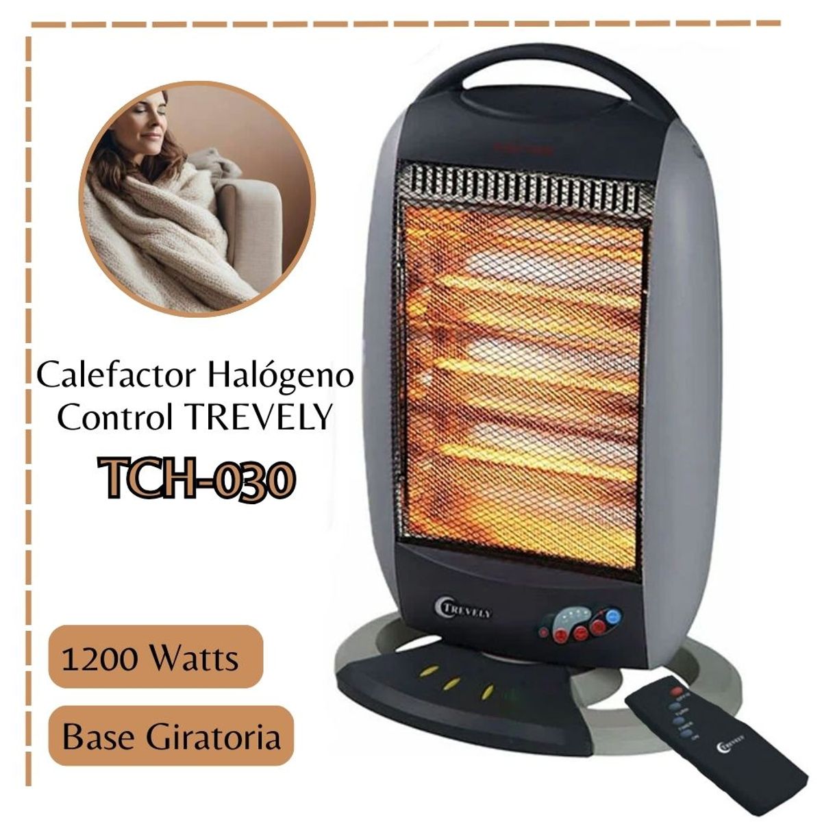 TREVELY - Estufa Halogeno Trevely - TCH-030