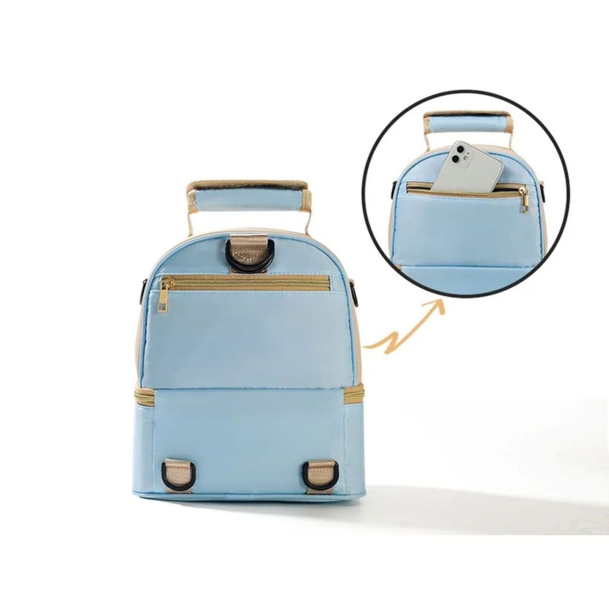 DAUER - Cooler Bag De Leche Bolso Conservador Termico+2Porta Hielo C