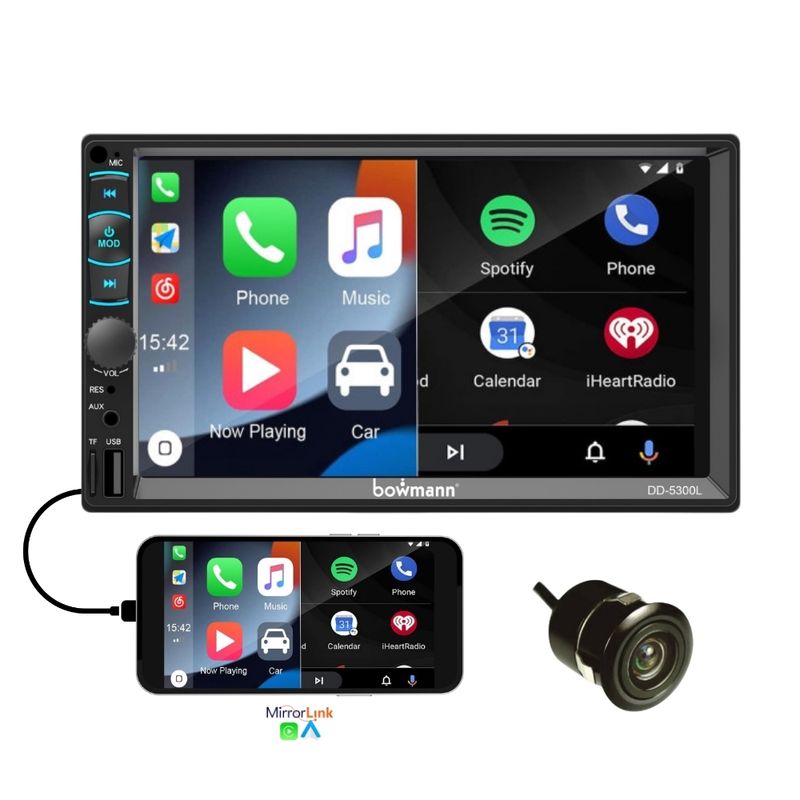 BOWMANN - Autoradio Bowmann Mirrorlink Compatible Android iOS 7 HD BT USB AUX
