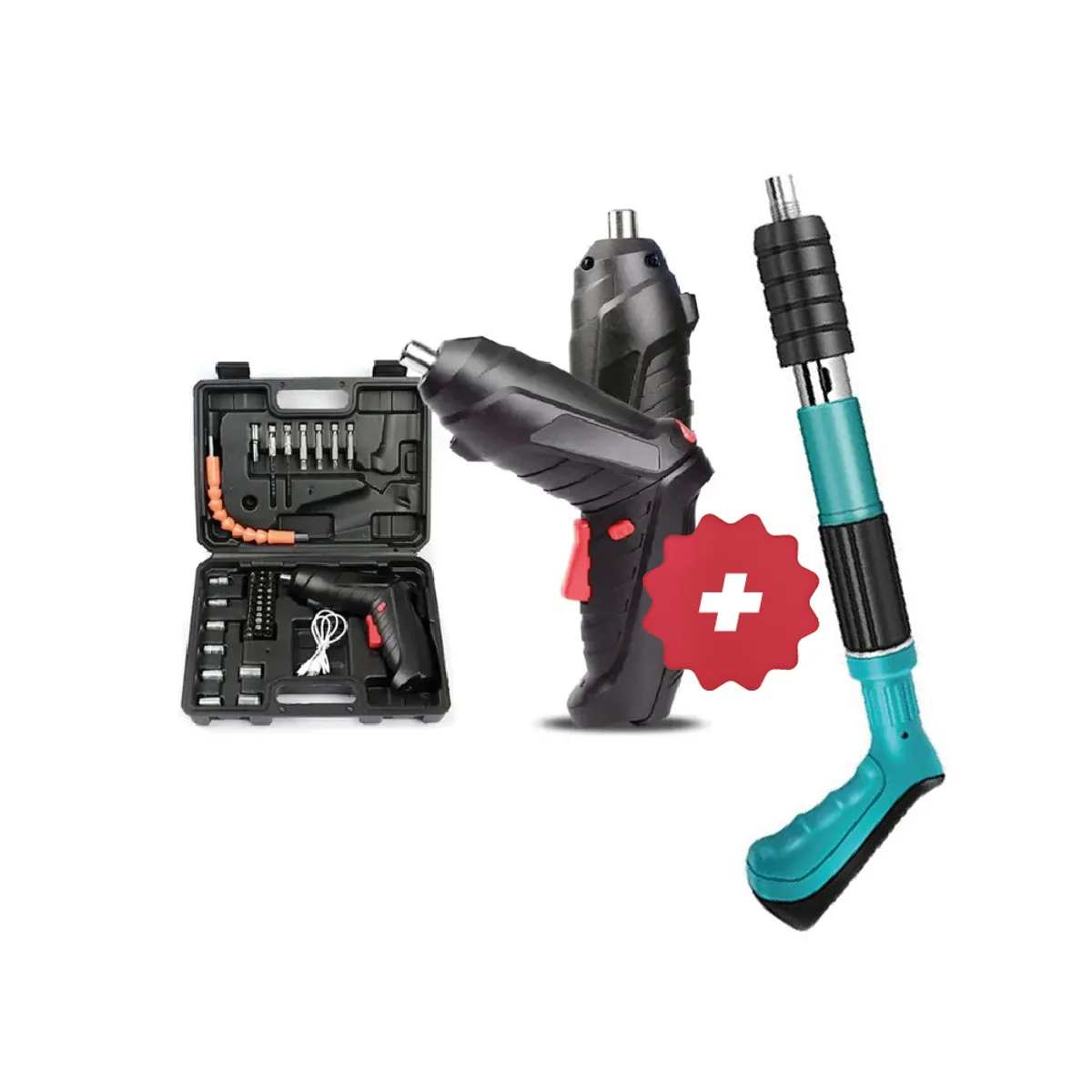 GENERICO - Pistola de Clavos Portátil más Destornillador 42 en 1