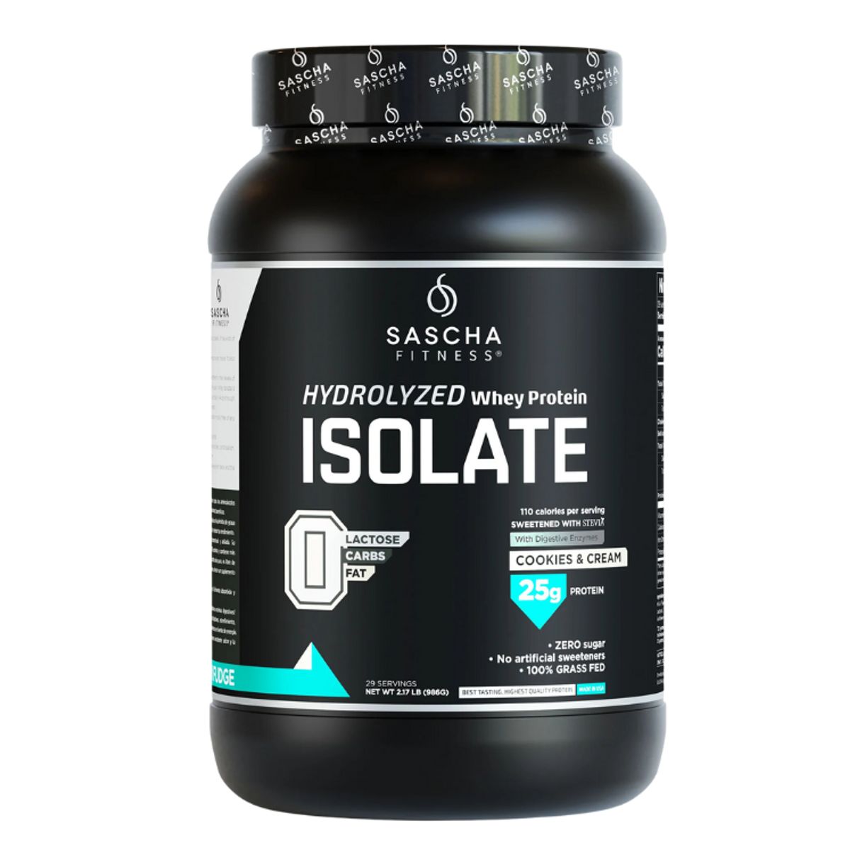 SASCHA FITNESS - Proteína Hidrolizada Galleta y Crema 2.17 lbs