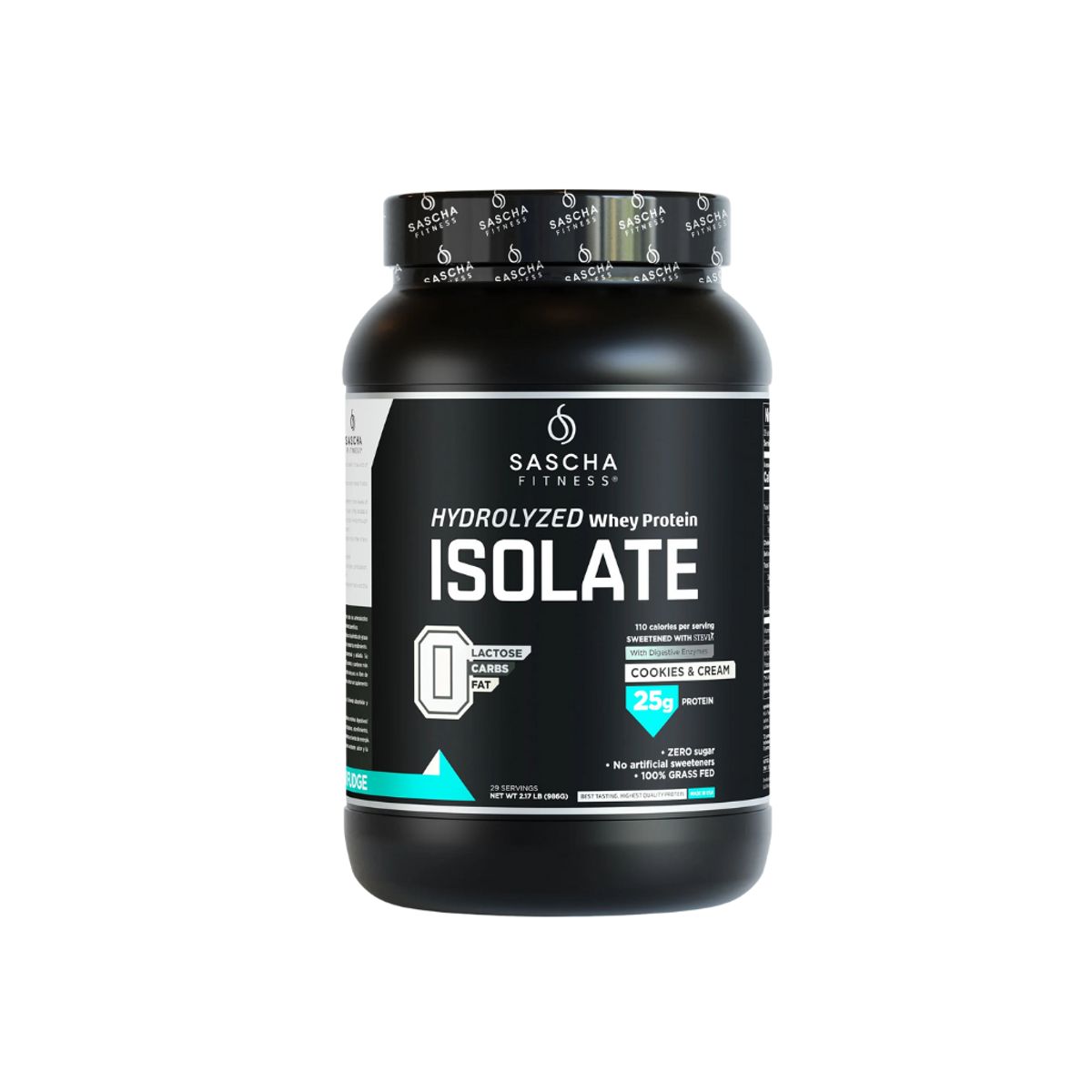 SASCHA FITNESS - Proteína Hidrolizada Galleta y Crema 2.17 lbs