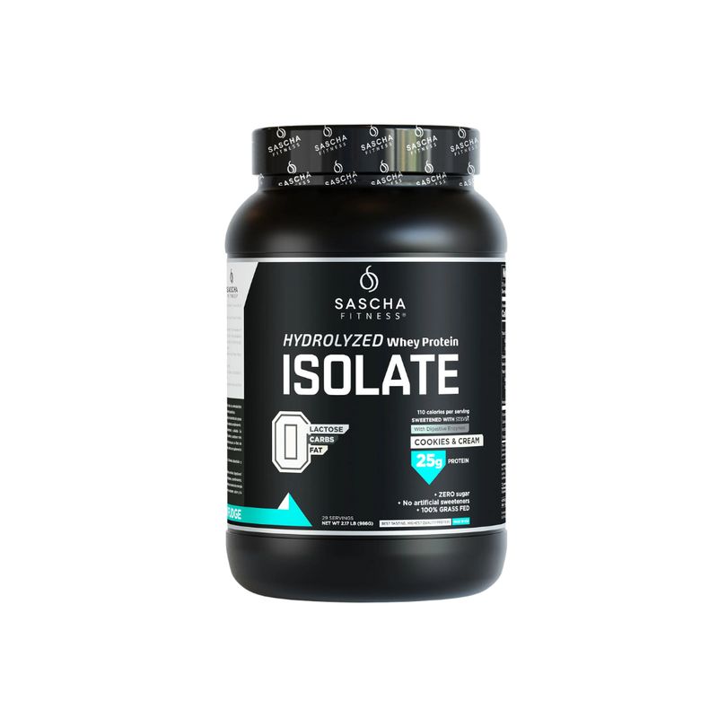 SASCHA FITNESS - Proteína Hidrolizada Galleta y Crema 2.17 lbs