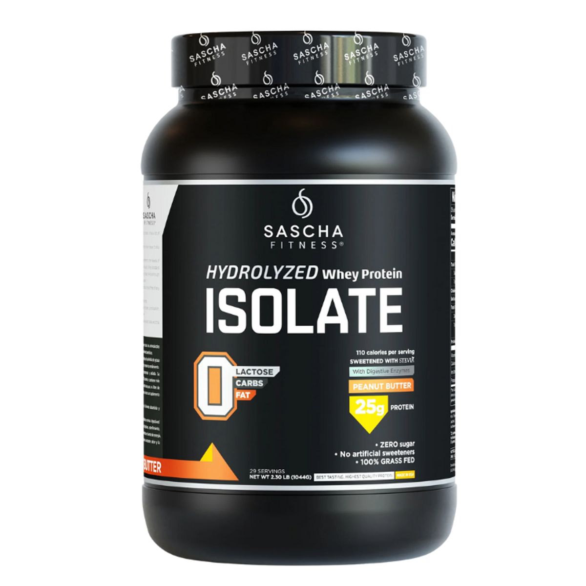 SASCHA FITNESS - Proteína Hidrolizada Mantequilla de Maní 2.30 lbs