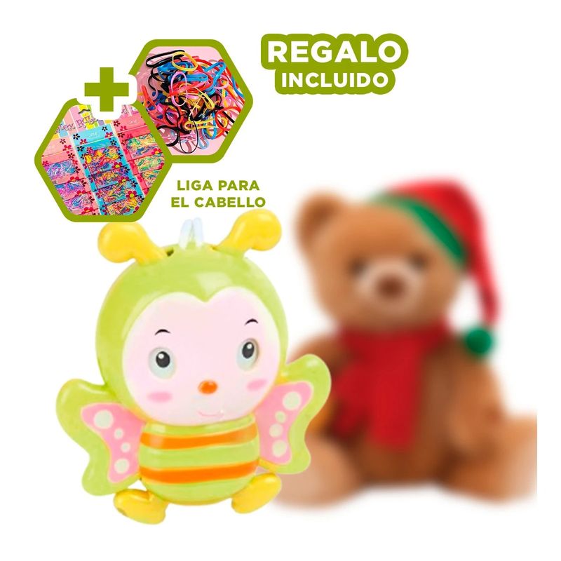 RYBIU IMPORT - Pack6 Sonaja de Abeja con Musica Verde Y+Ligas de Regalo