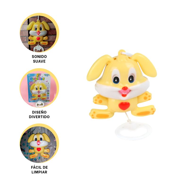 RYBIU IMPORT - Pack4 Sonaja con Ritmo en Amarillo Y+Banderitas Adhesivas