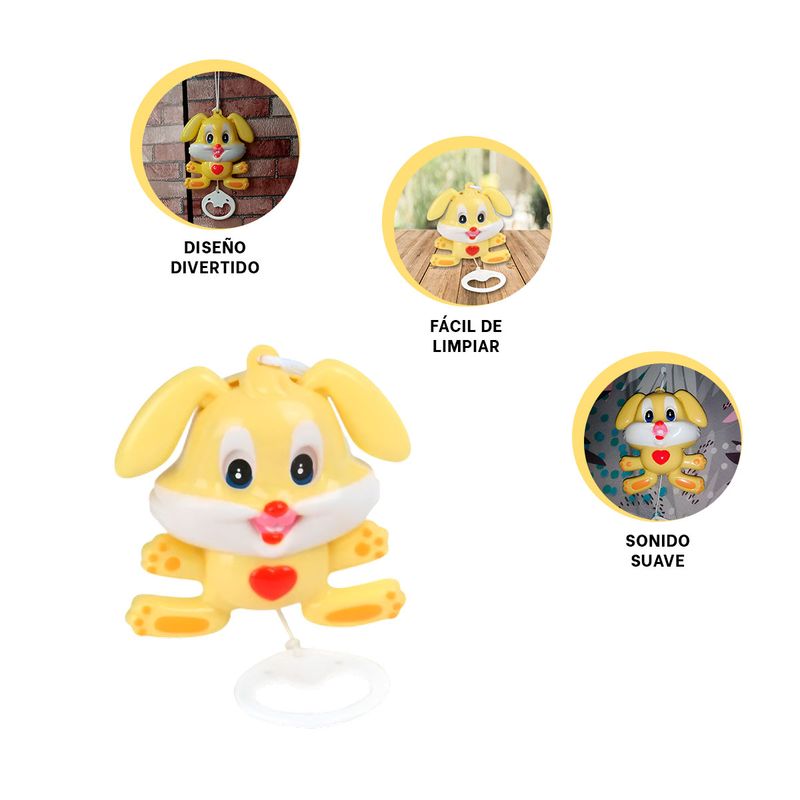 RYBIU IMPORT - Pack4 Sonaja de Conejo en Amarillo Y+Ligas de Regalo