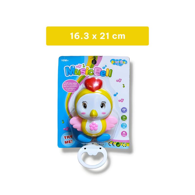 RYBIU IMPORT - Pack4 Juguete Pajaro con Sonidos Amarillo Y+Regalo Stickers