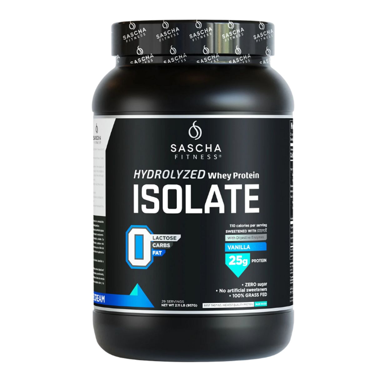 SASCHA FITNESS - Proteína Hidrolizada Vainilla 2.11 lbs