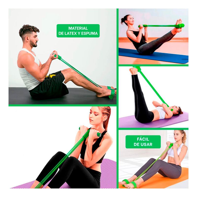 GENERICO - Pack6 Cinta de Pilate Versatil Verde Y+Regalo Stickers