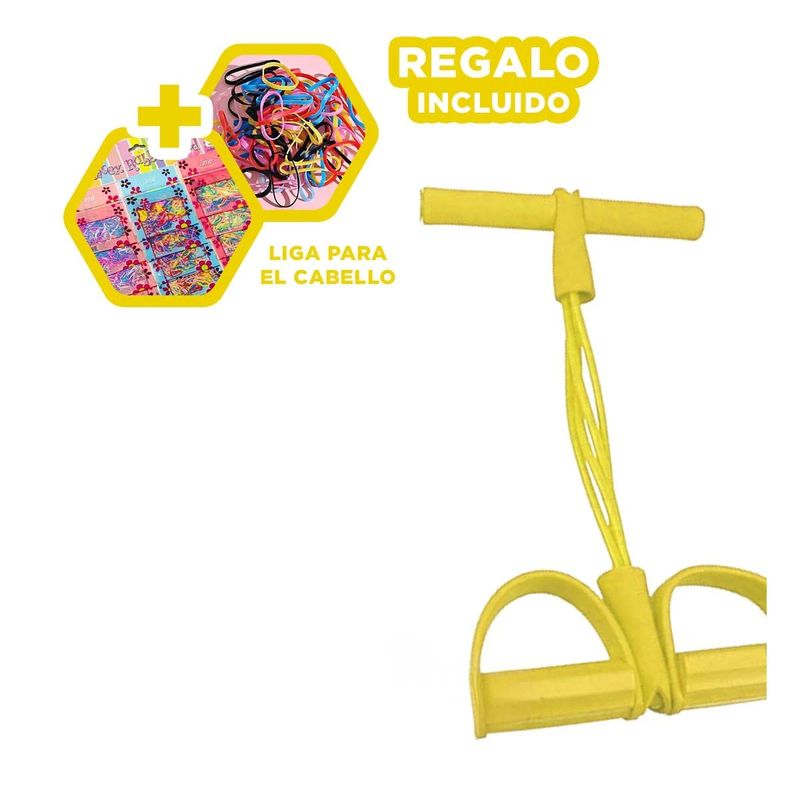 GENERICO - Cinta Flexible para Abdominales Amarillo Y+Ligas de Regalo