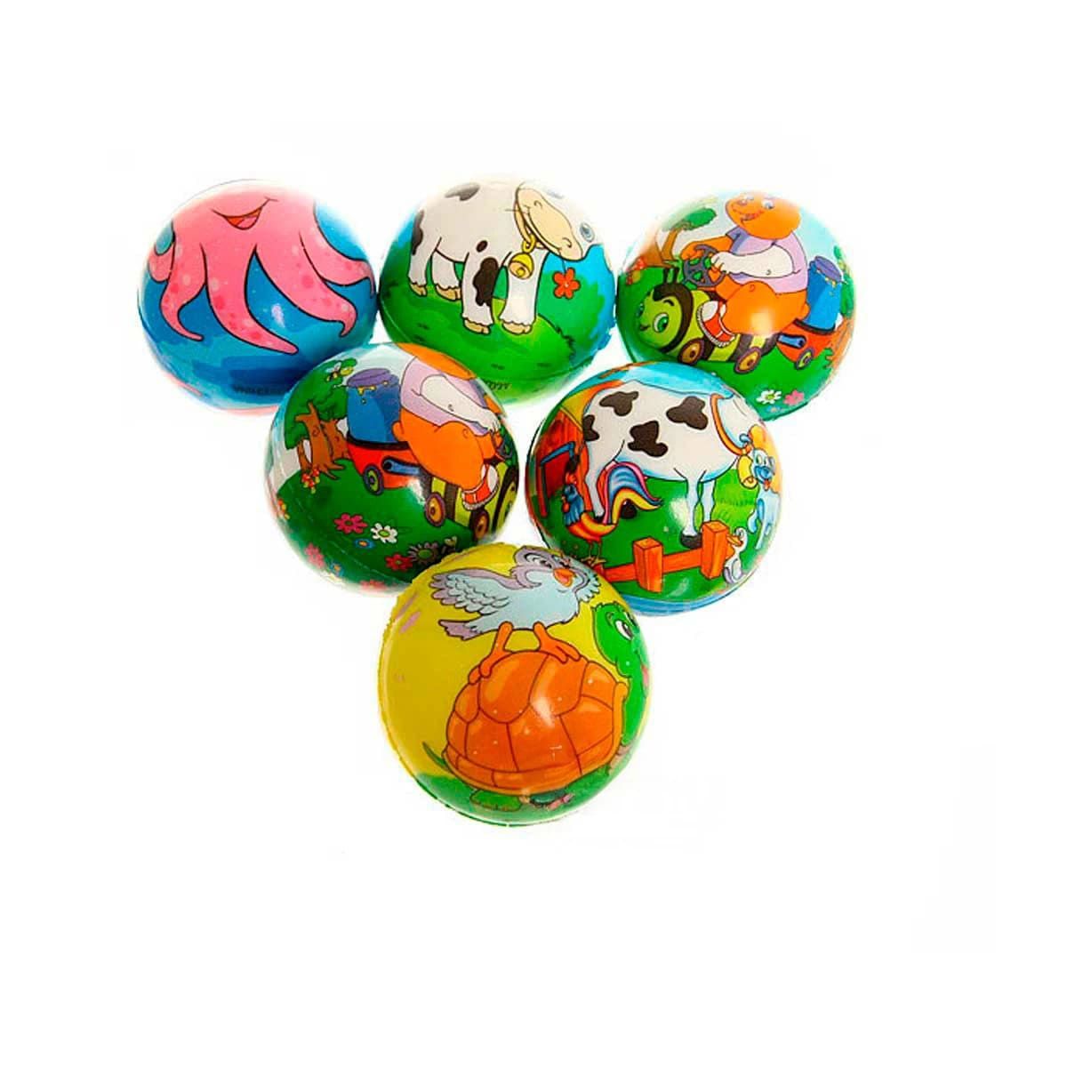 RYBIU IMPORT - Pack2 Pelotas de 12u para Niños Animales Y+Regalo Stickers