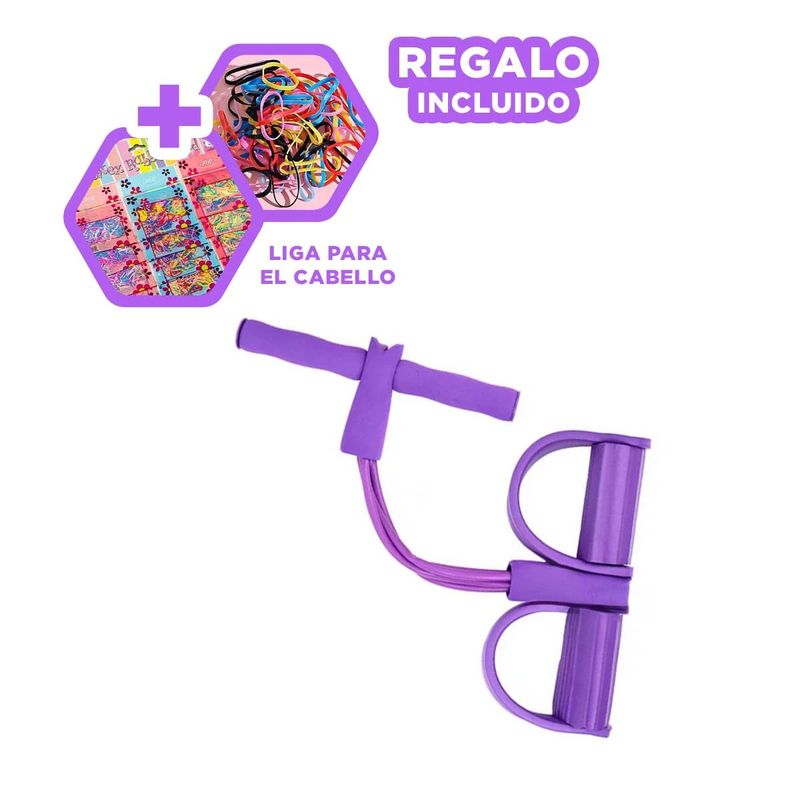 GENERICO - Cinta Flexible para Abdominales Morado Y+Ligas de Regalo