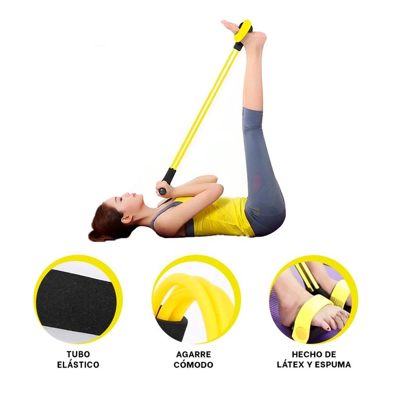 GENERICO - Pack2 Liga para Pilates AmarilloNe Y+Banderitas Adhesivas