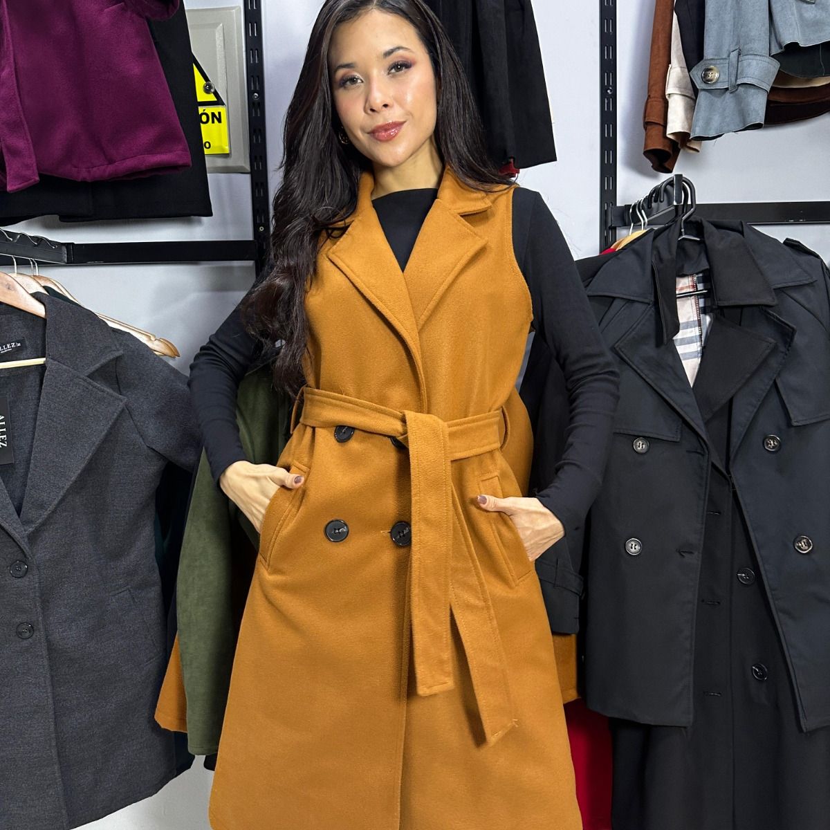 ALLEZ COLLECTION - Maxichaleco Camila - largo -  abrigador