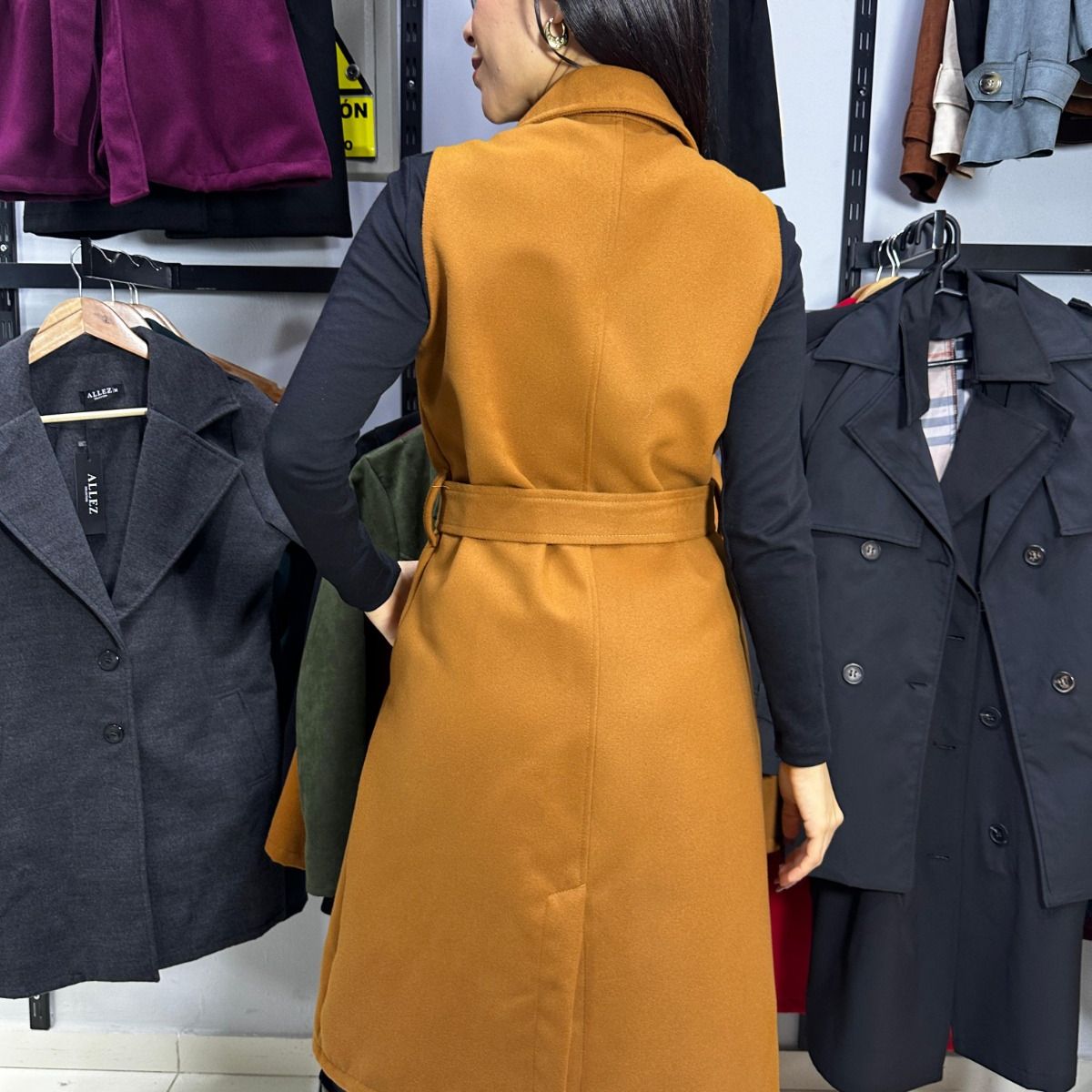 ALLEZ COLLECTION - Maxichaleco Camila - largo -  abrigador