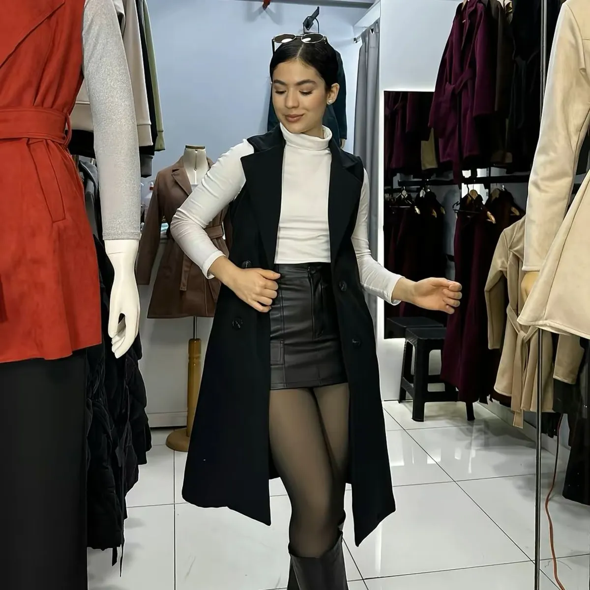 ALLEZ COLLECTION - Maxichaleco Camila - largo -  abrigador