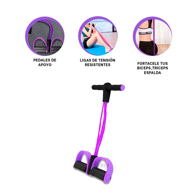 GENERICO - Pack2 Banda de Resistencia MoradoNe Y+Ligas de Regalo