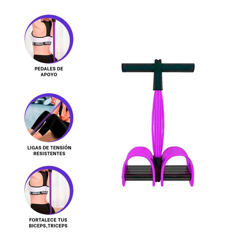 GENERICO - Pack12 Banda Resistente de Fuerza Abdominal MoradoNe