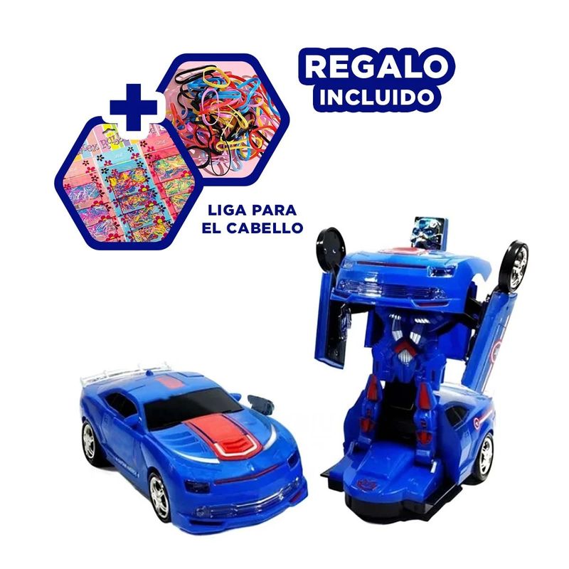 RYBIU IMPORT - Carro Tranformable Infantil Azul Y+Papel de Regalo