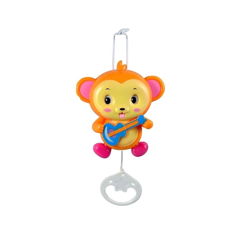 RYBIU IMPORT - Pack2 Sonaja Musical Estimulante Cuna Forma de Mono Marron