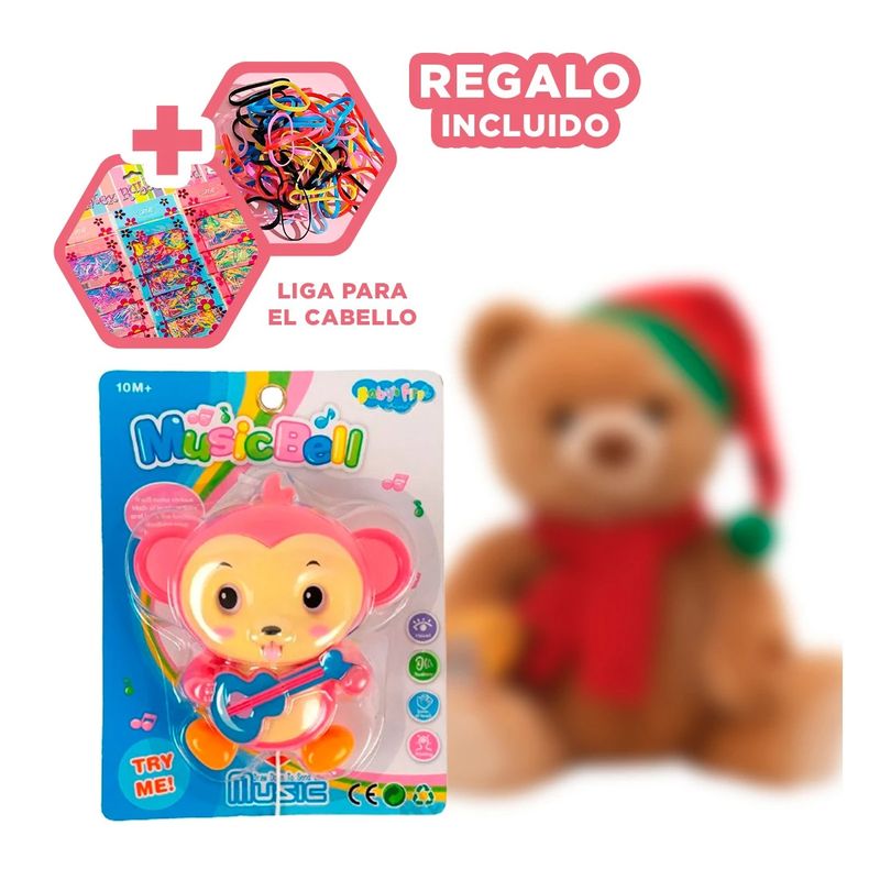 RYBIU IMPORT - Maraca Recreativa en Mono Rosado Y+Ligas de Regalo