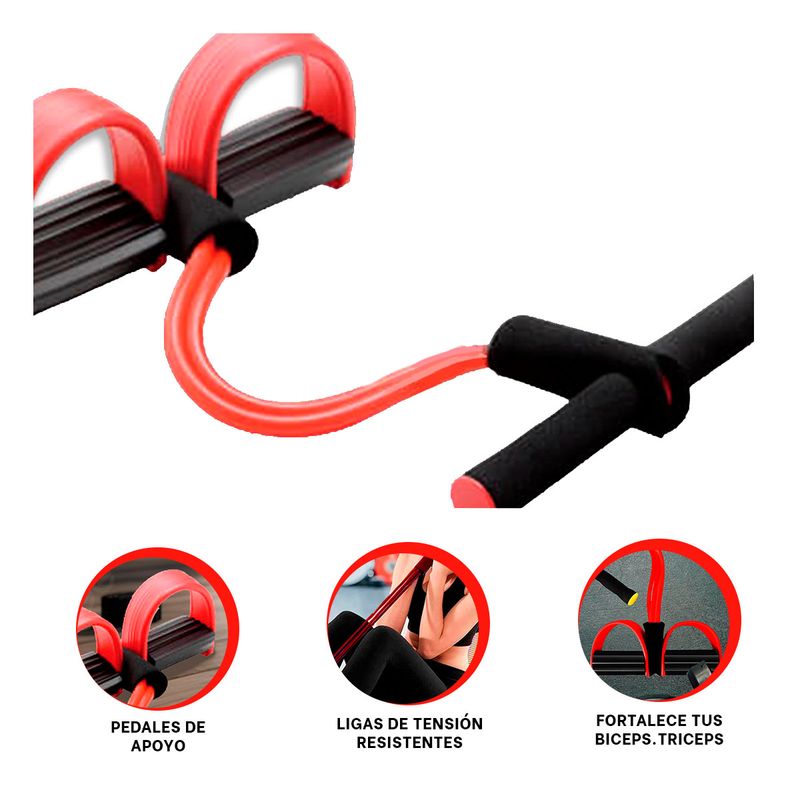 GENERICO - Pack6 Cinta Elastica para Deporte RojoNe Y+Papel de Regalo