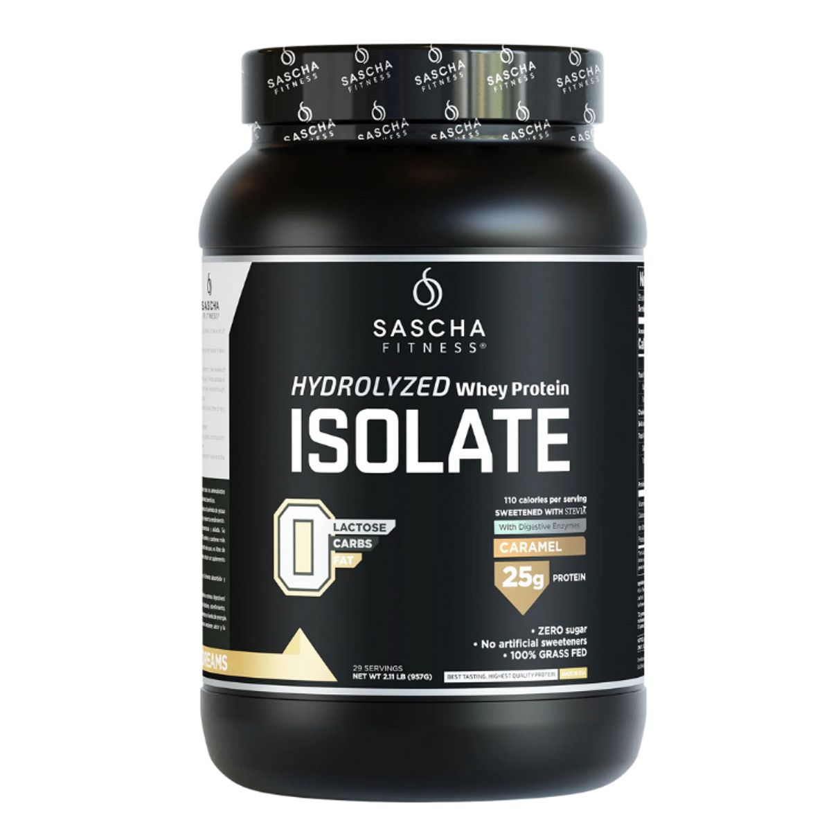 SASCHA FITNESS - Proteína Hidrolizada Caramelo 2.11 lbs